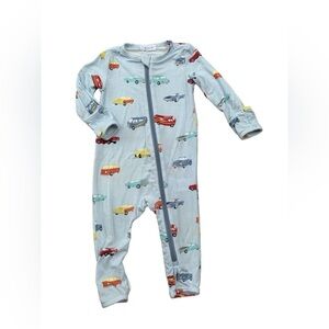 Angel Dear Size 3-6 Months Sweet Ride Car Bamboo Coverall Romper Sleeper
